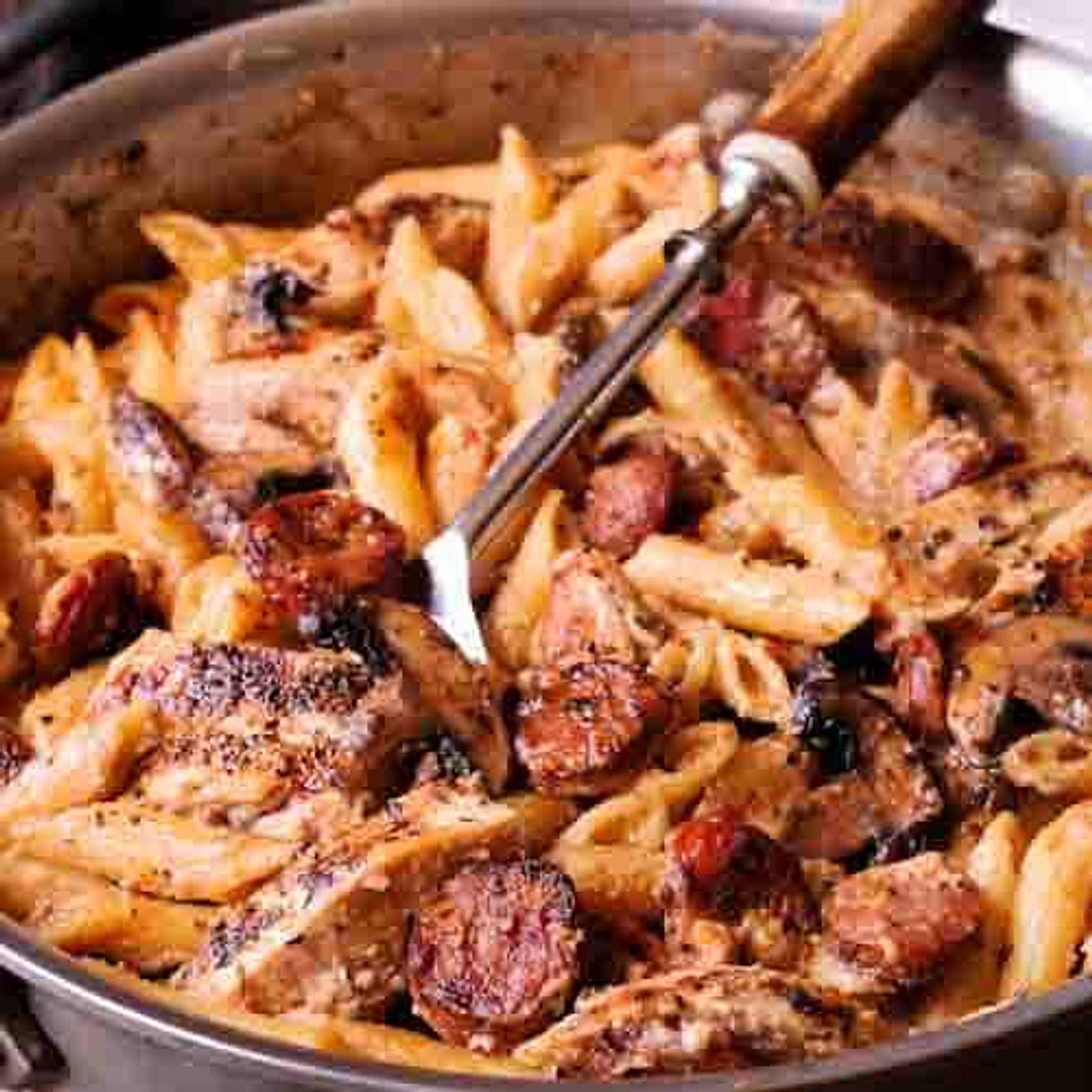 Creamy Cajun Chicken and Sausage Pasta