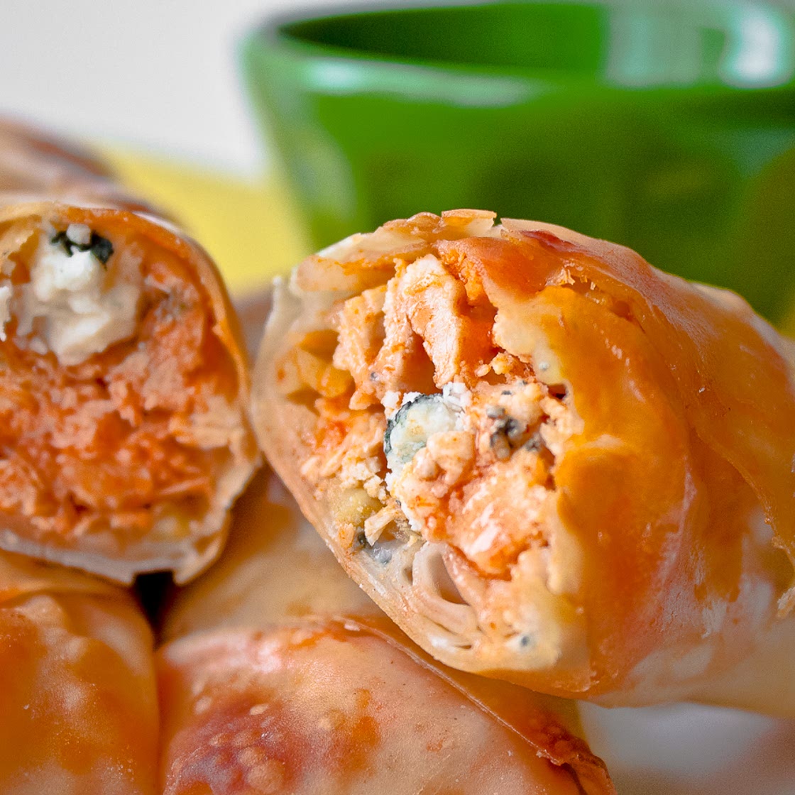 Baked Buffalo Chicken Rolls