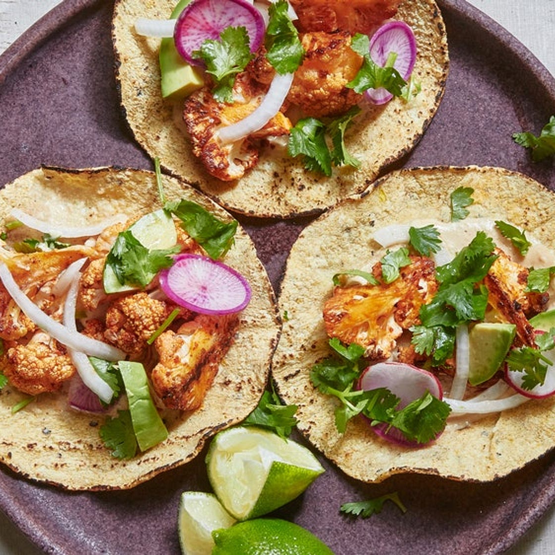 Cauliflower Tacos With Cashew Crema