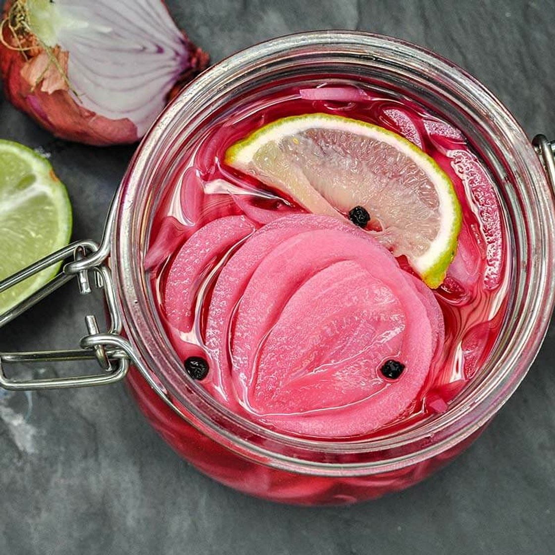 Pink Pickled Onions Made In 7 Minutes