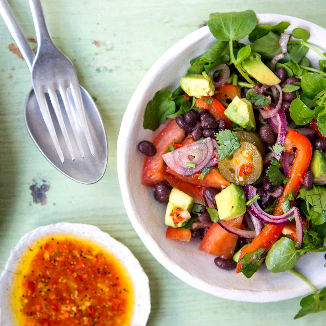 Black bean and avocado salad