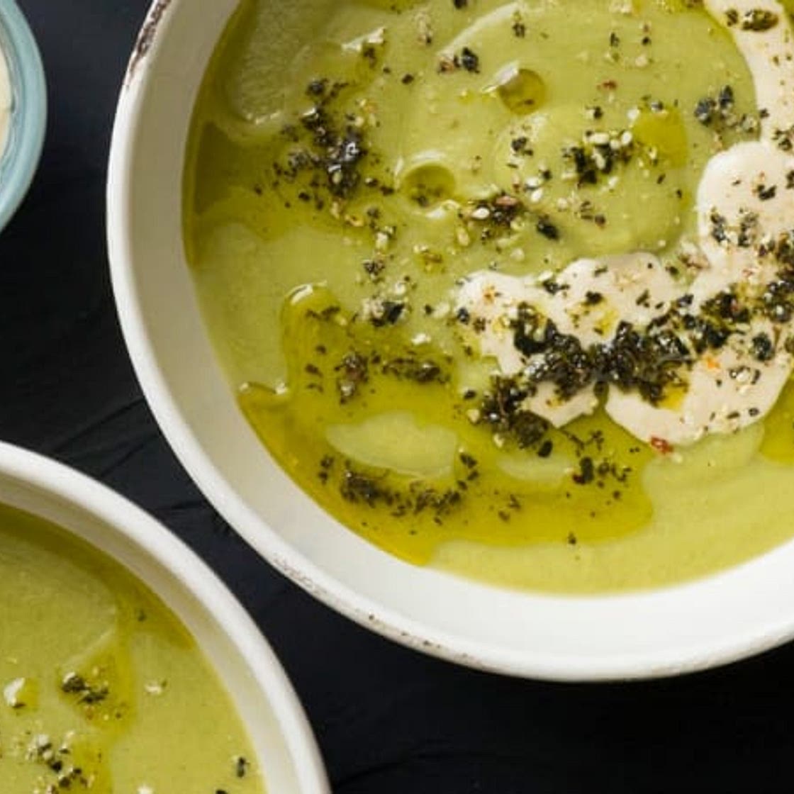 Broccoli soup with sage oil