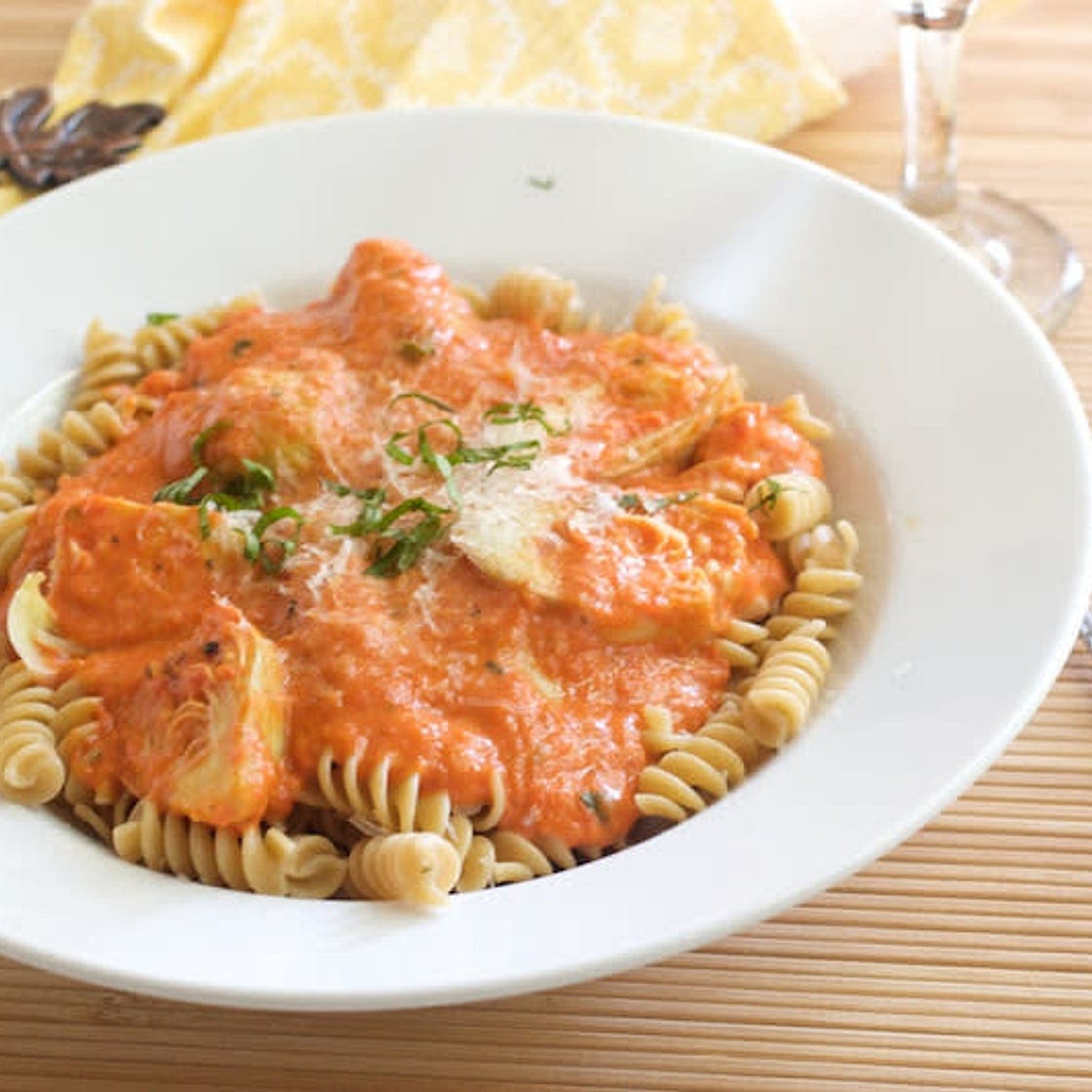 Pasta with Red pepper sauce