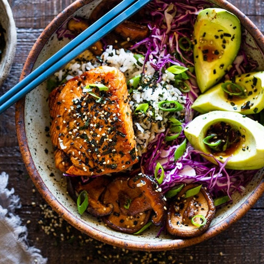 Furikake Salmon Rice Bowl