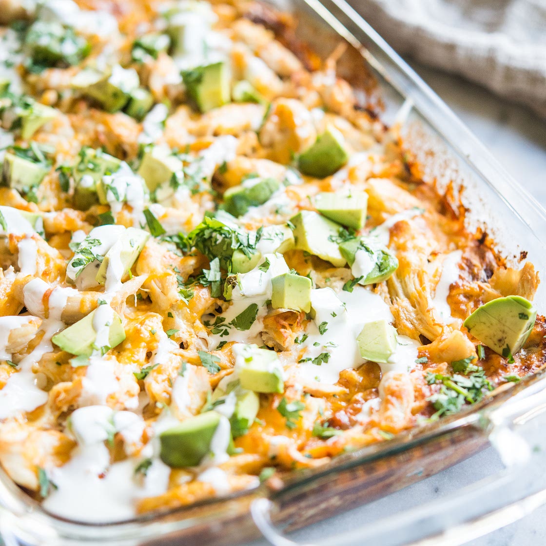 Easy Chicken Enchilada Casserole