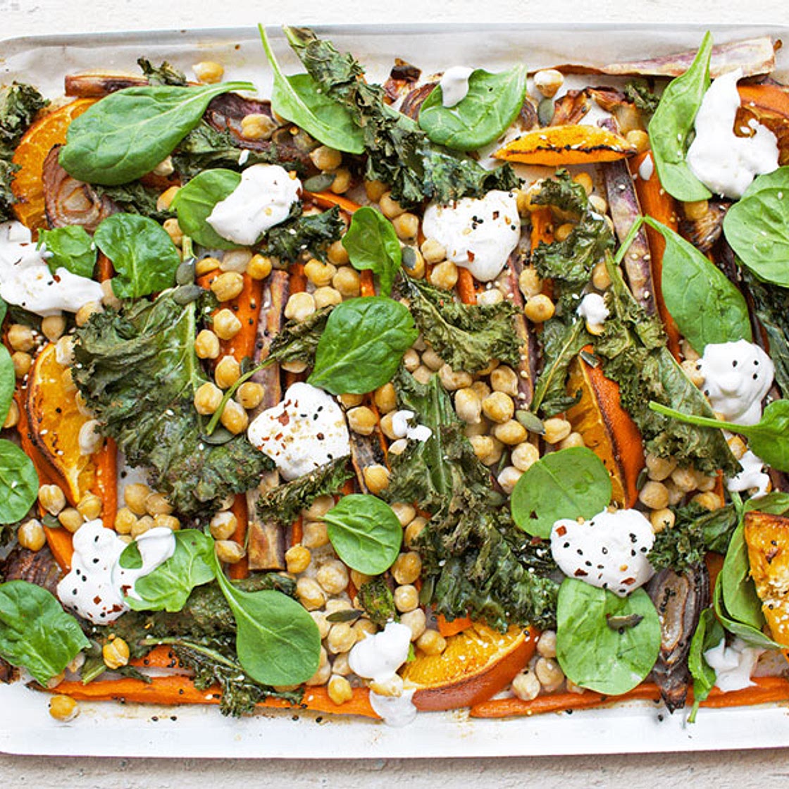 One-Pan Cumin Chickpea & Tzatziki