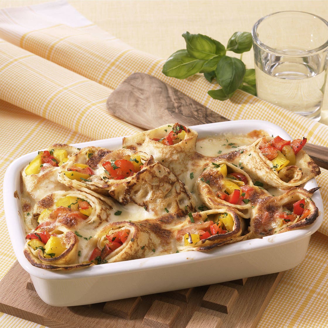 Gratinierte Paprika-Crespelle