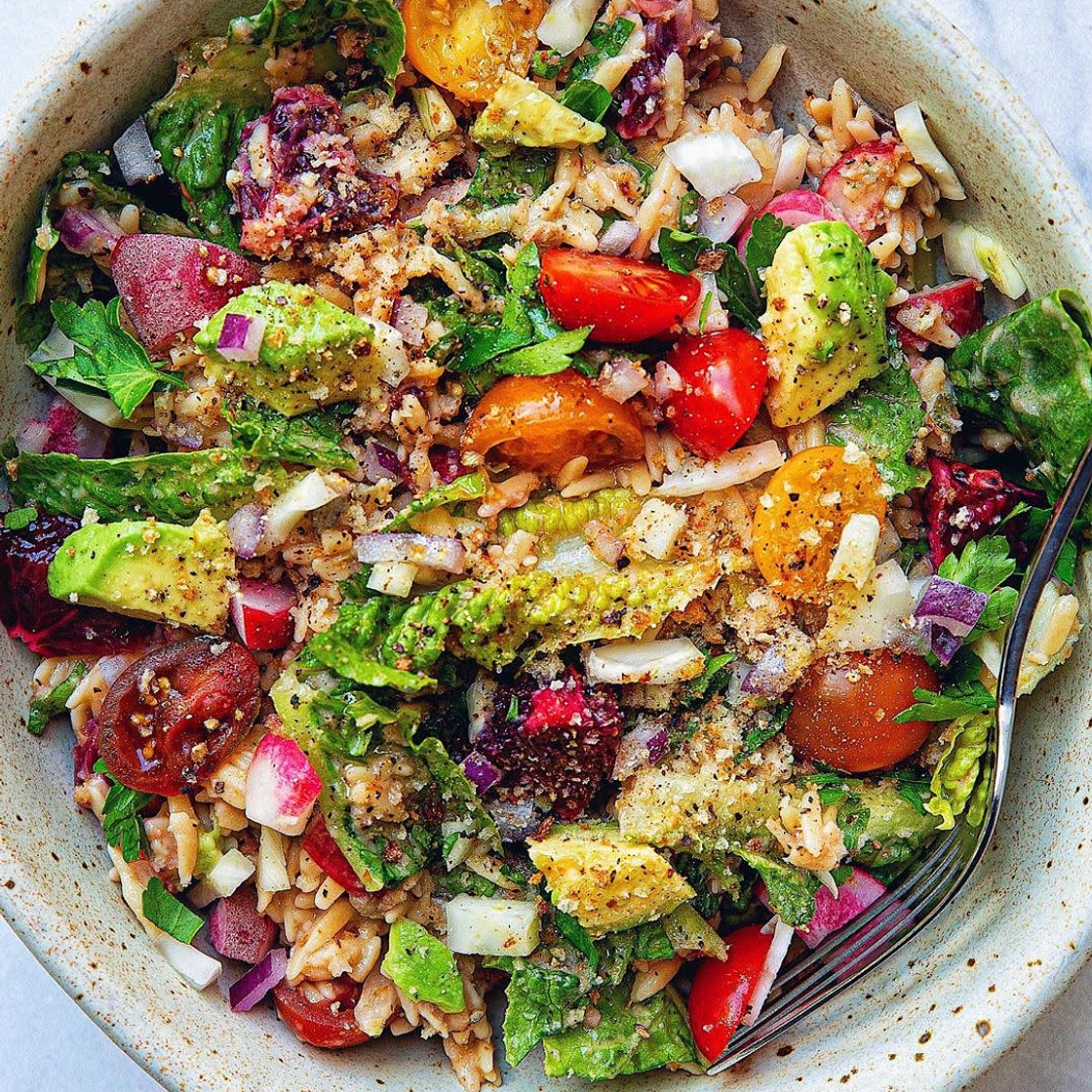 Orzo Salad with Lemon Herb Dressing