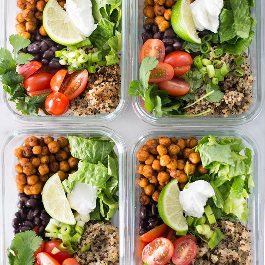 Vegetarian Meal Prep: Chipotle Chickpea Taco Bowls