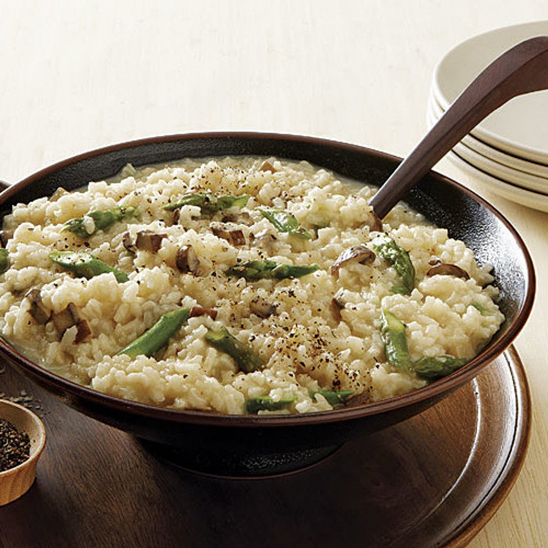 Mushroom-Asparagus Risotto