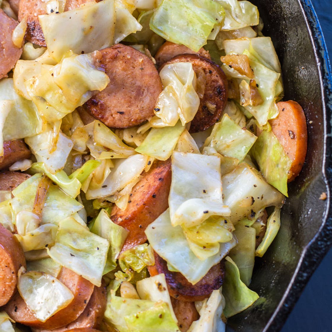 Keto Sausage and Cabbage Skillet