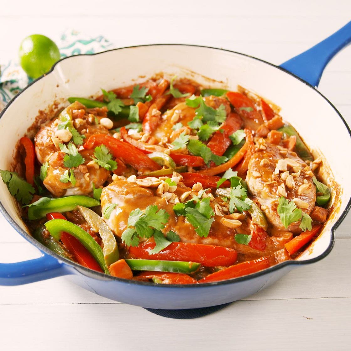 Thai Peanut Chicken Pasta Salad