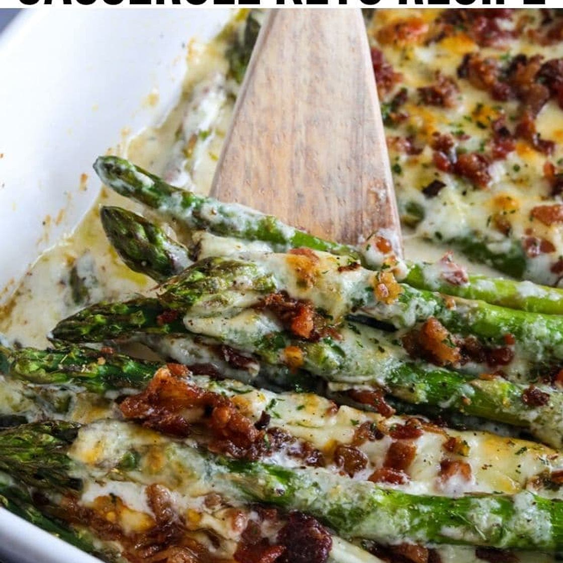 Cheesy Asparagus Casserole Keto Recipe