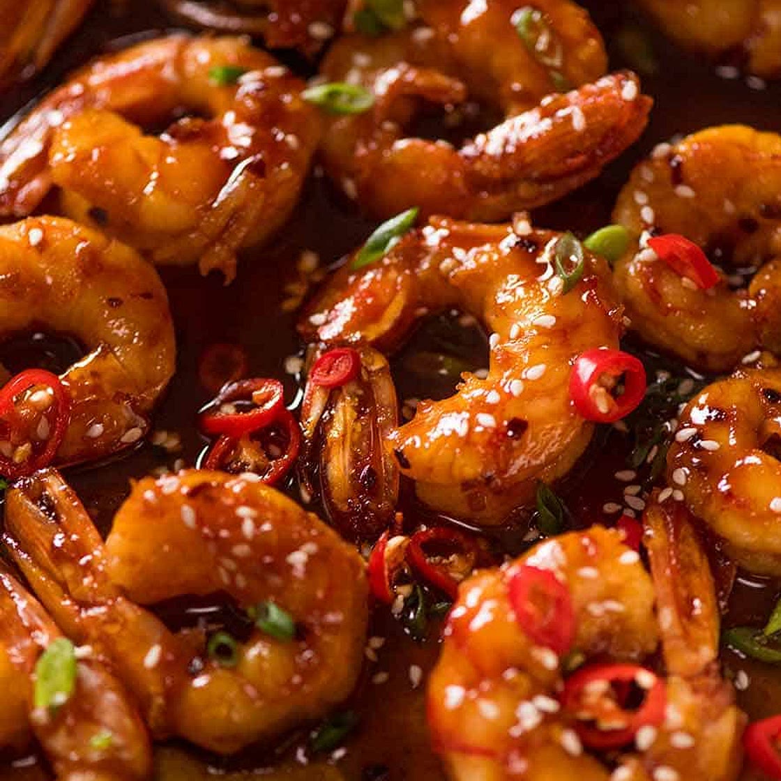 Asian Chilli Garlic Prawns (Shrimp)