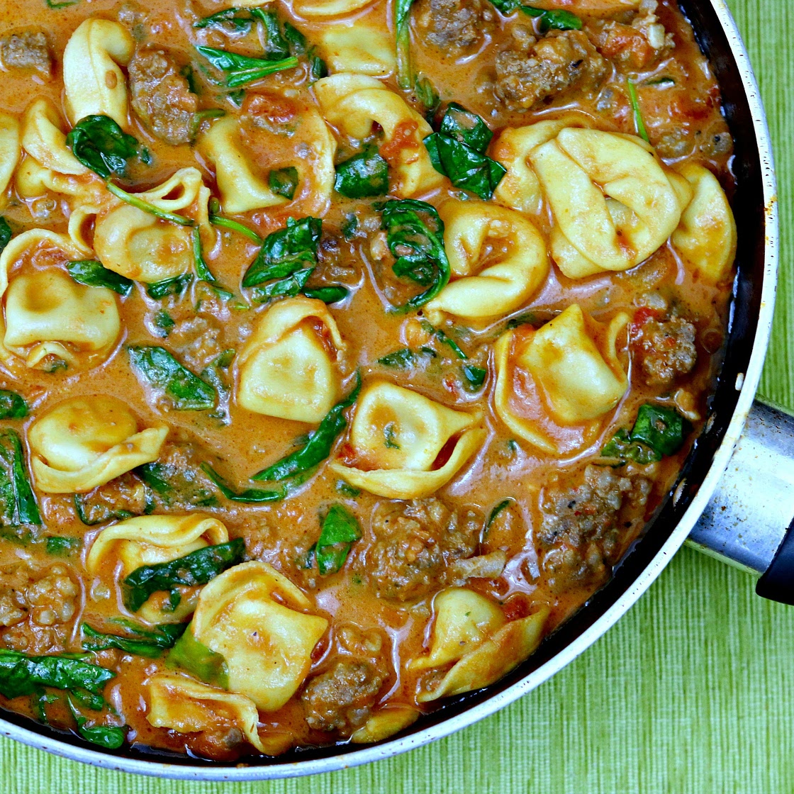 Venison Sausage Tortellini Skillet