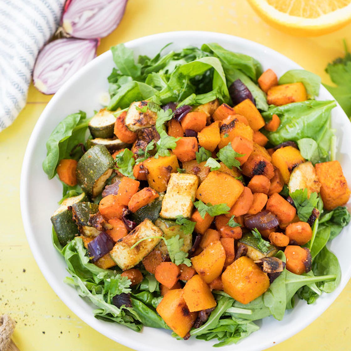 Warm Spiced Roasted Vegetable Salad