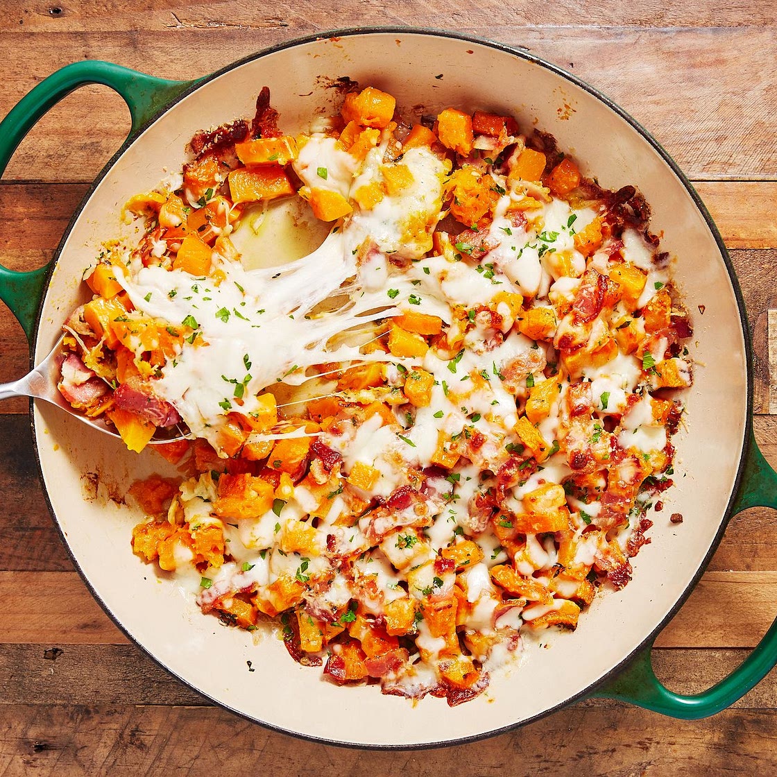 Cheesy Bacon Butternut Squash