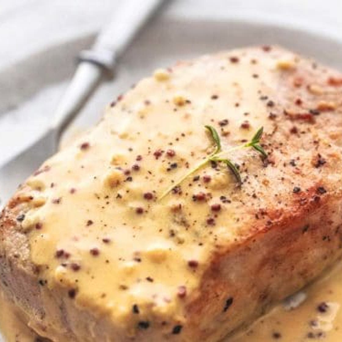 Pork Chops with Dijon Cream Sauce