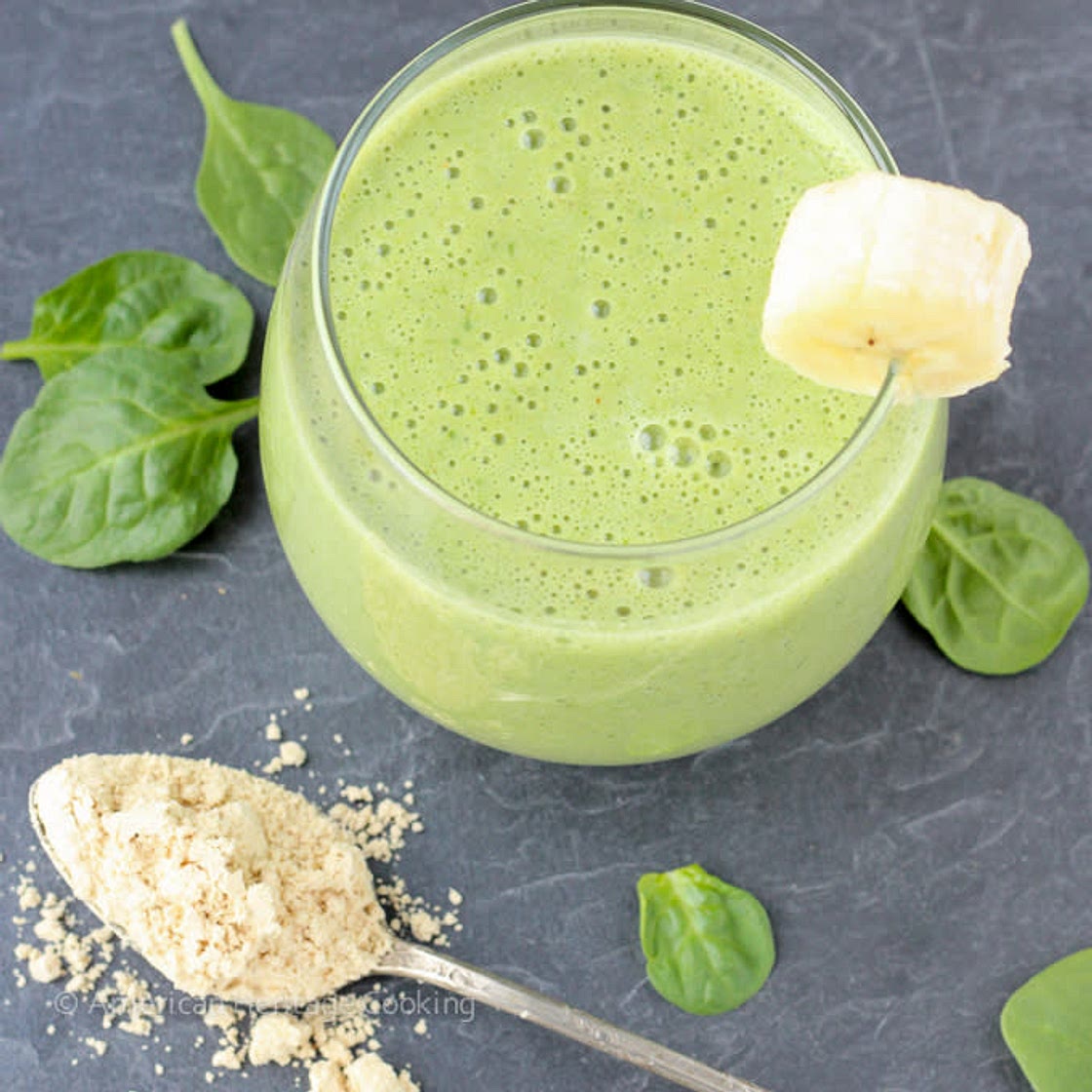 Spinach PB Banana Smoothie