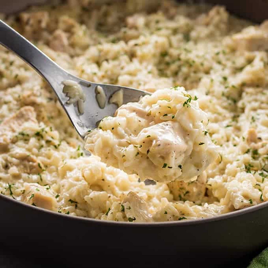 Creamy Parmesan One Pot Chicken and Rice