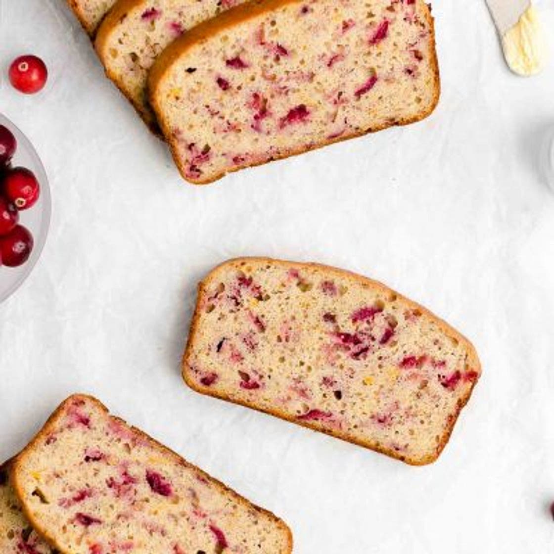 Healthy Cranberry Orange Banana Bread