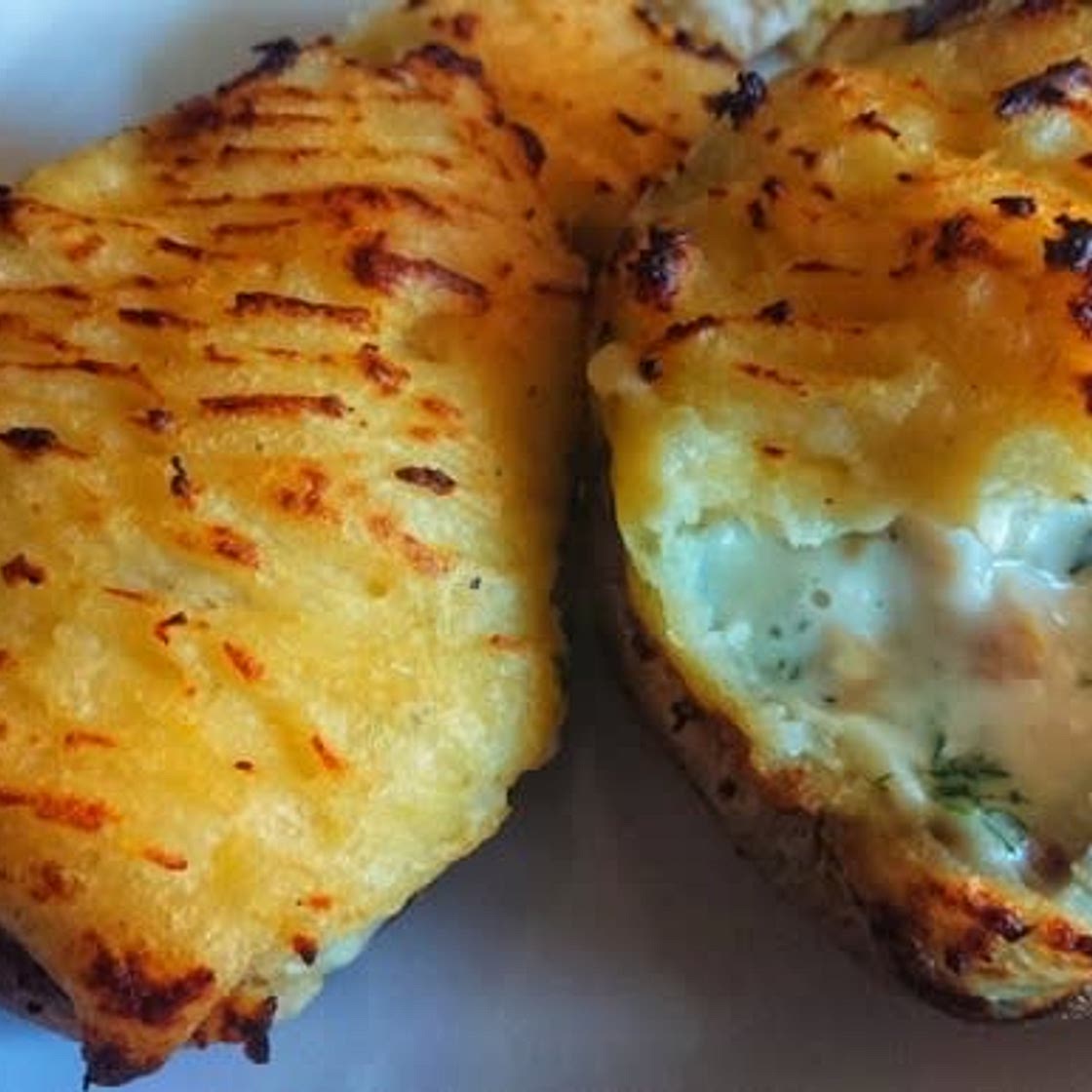Fish pie jacket potatoes