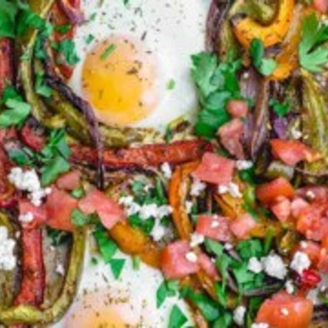 Easy Sheet Pan Baked Eggs and Veggies