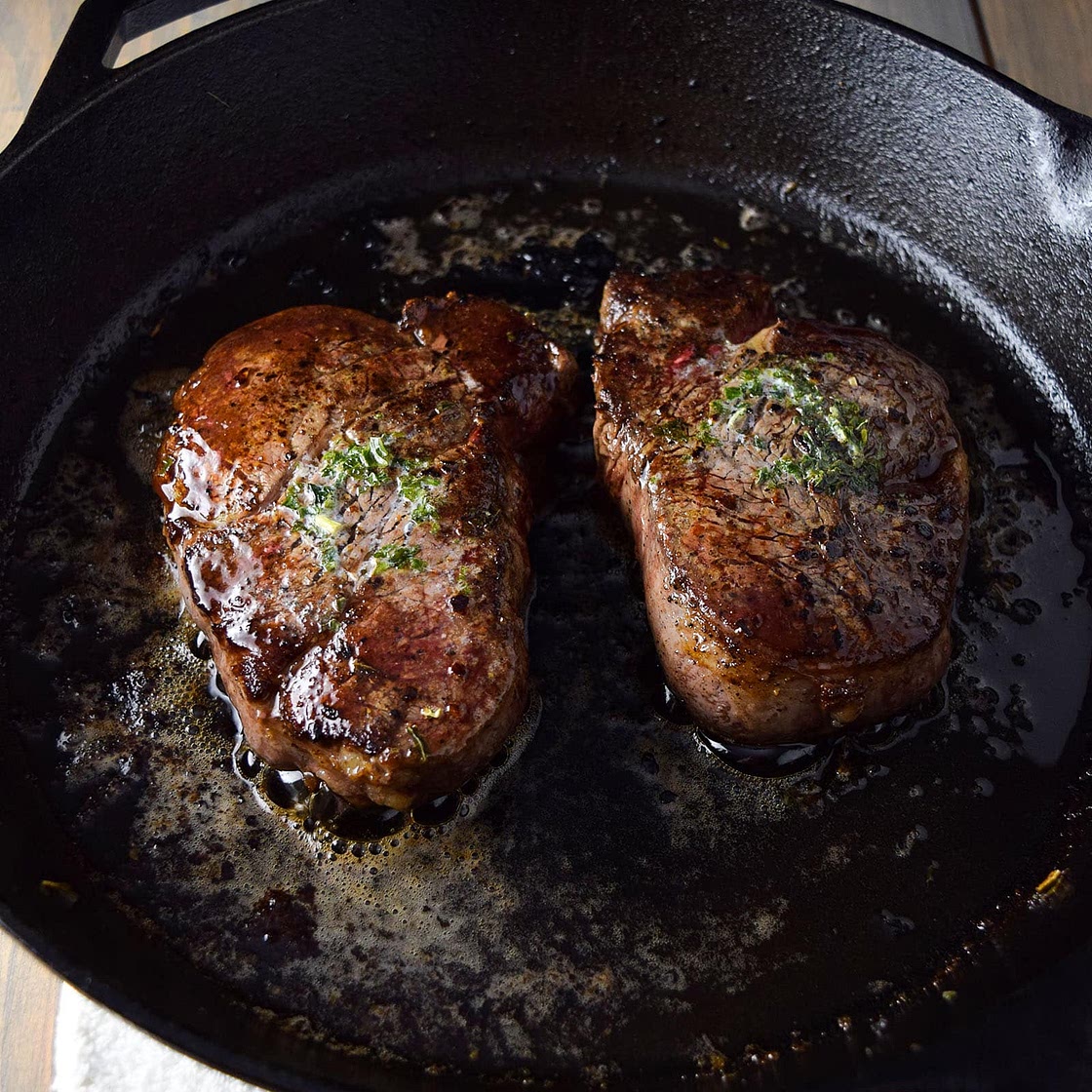 Pan-Seared Filet Mignon Recipe with Herb Butter