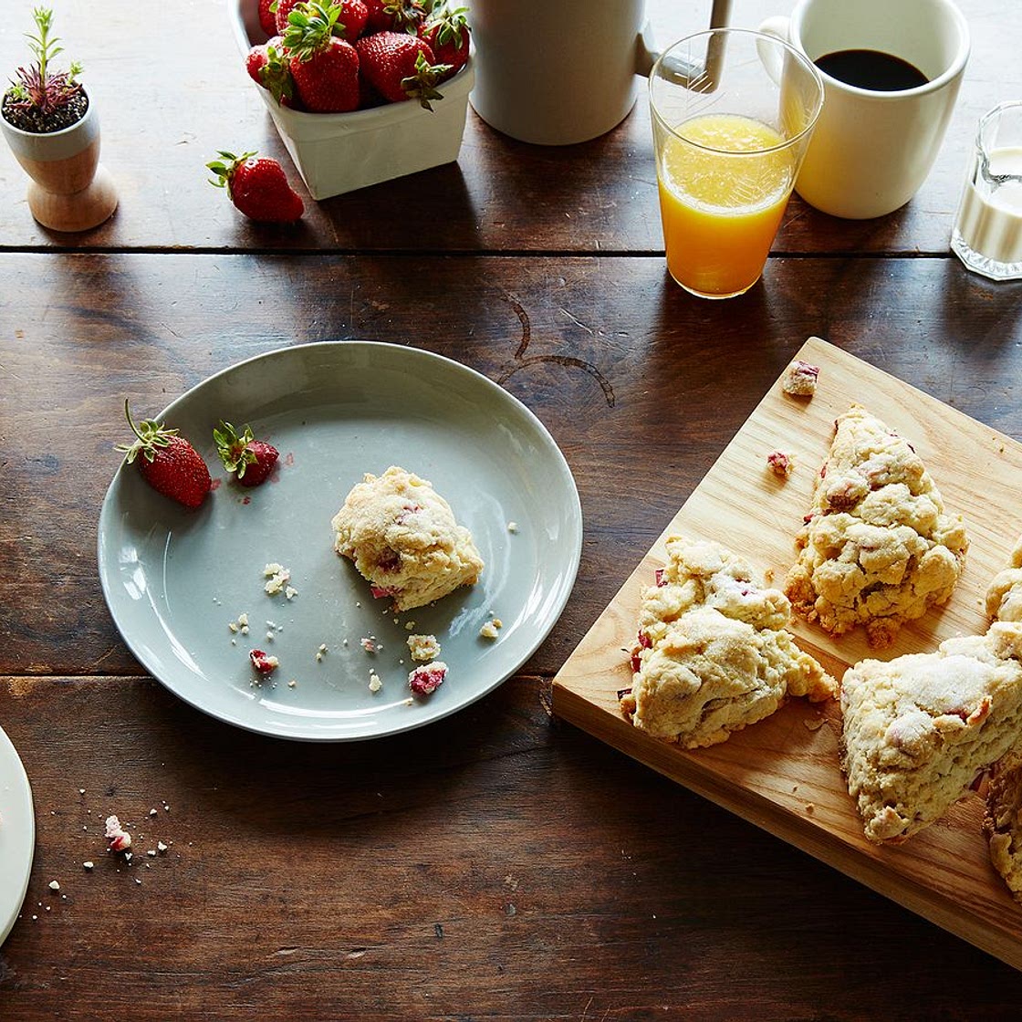 Naughty Rhubarb Scones
