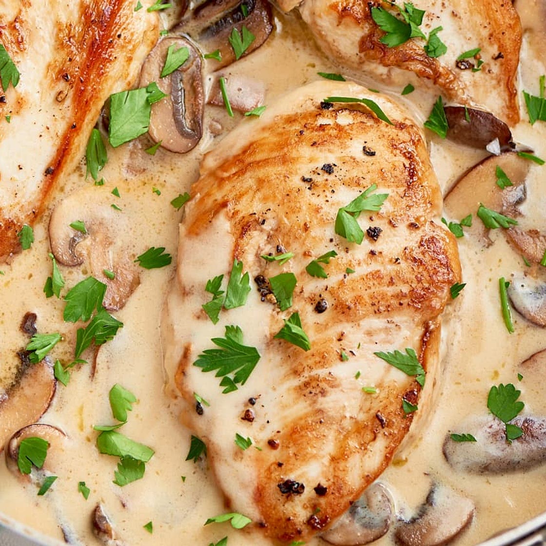 Recipe: Creamy Parmesan Garlic Mushroom Chicken
