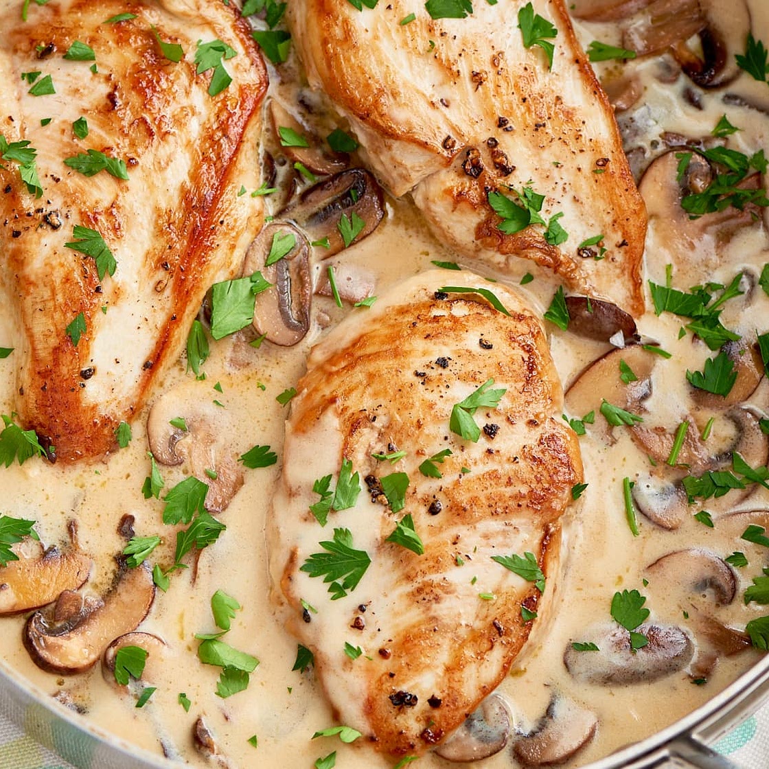 Recipe: Creamy Parmesan Garlic Mushroom Chicken