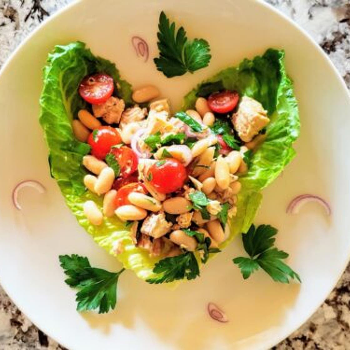 Cannellini bean and tuna salad