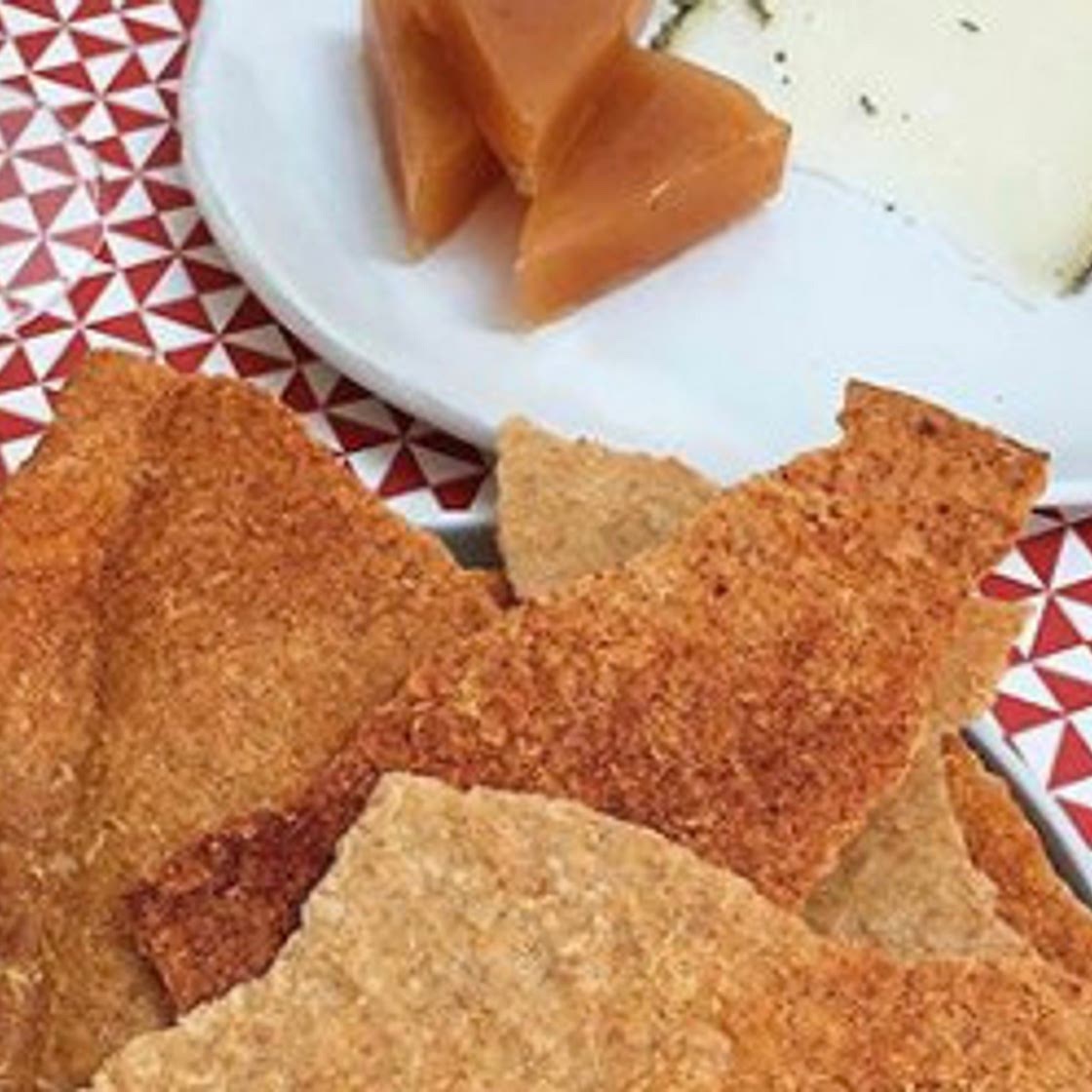 Manchego sourdough discard crackers