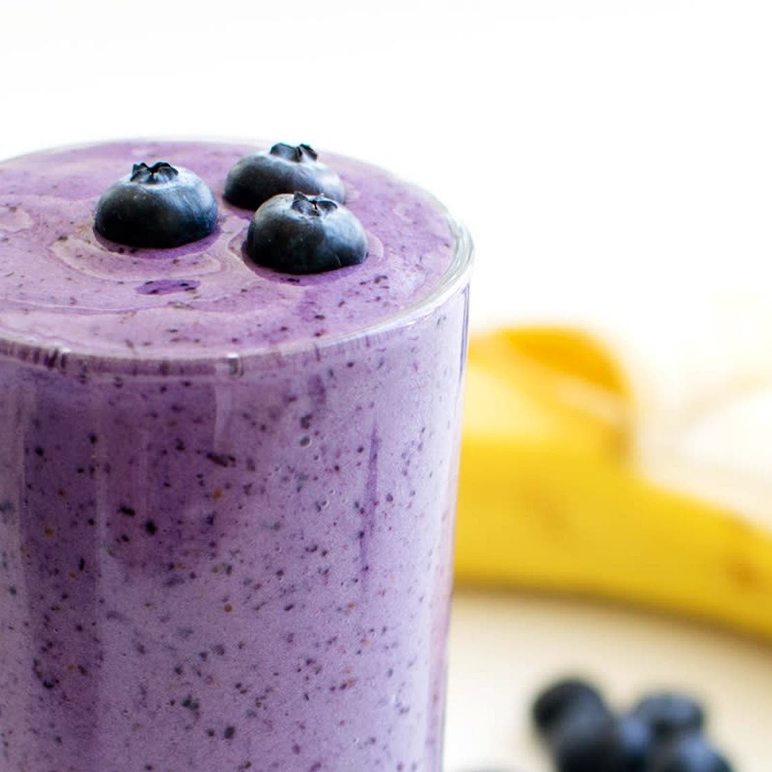 Logan blueberry banana smoothie
