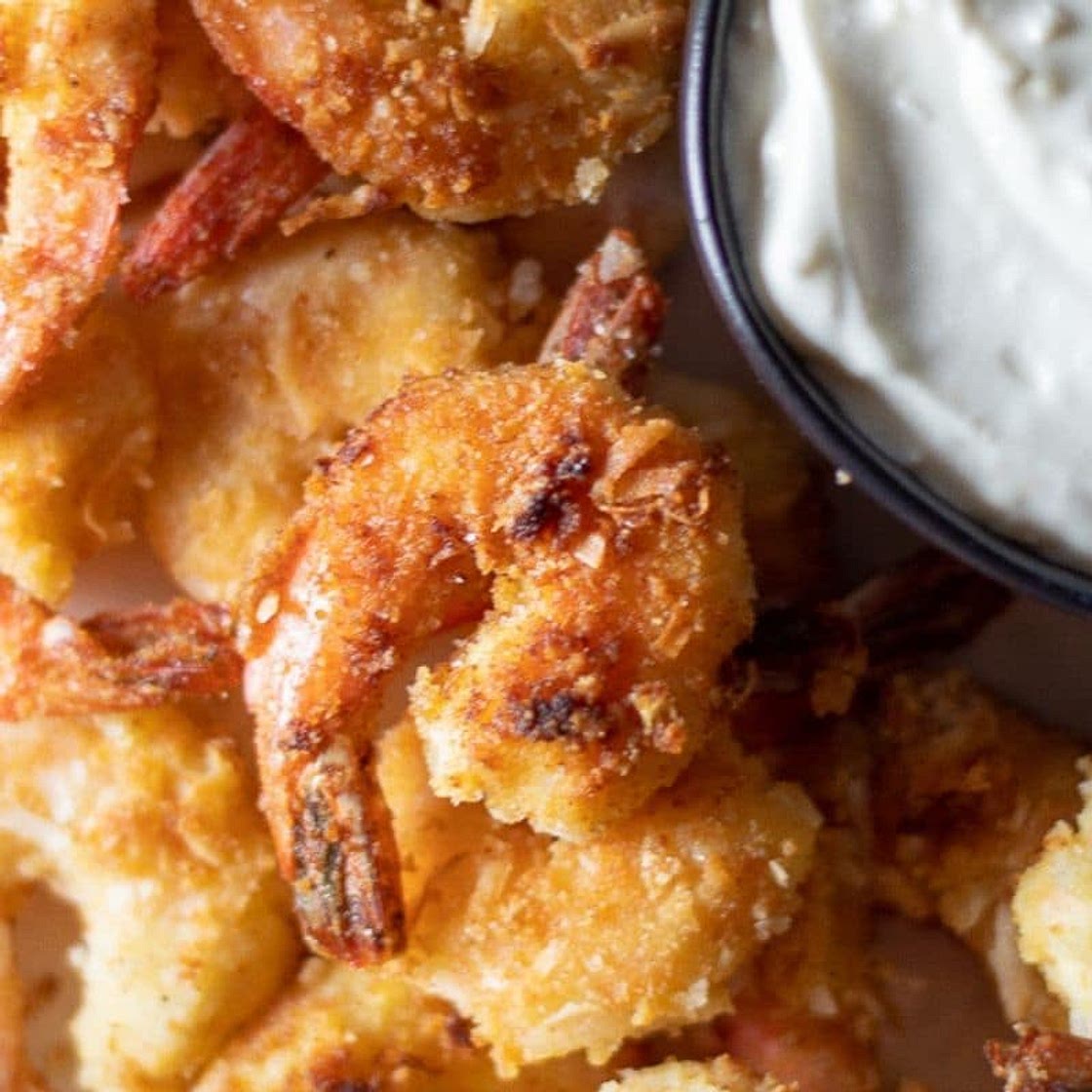 Coconut Shrimp with Pina Colada Dipping Sauce | Keto, Gluten Free