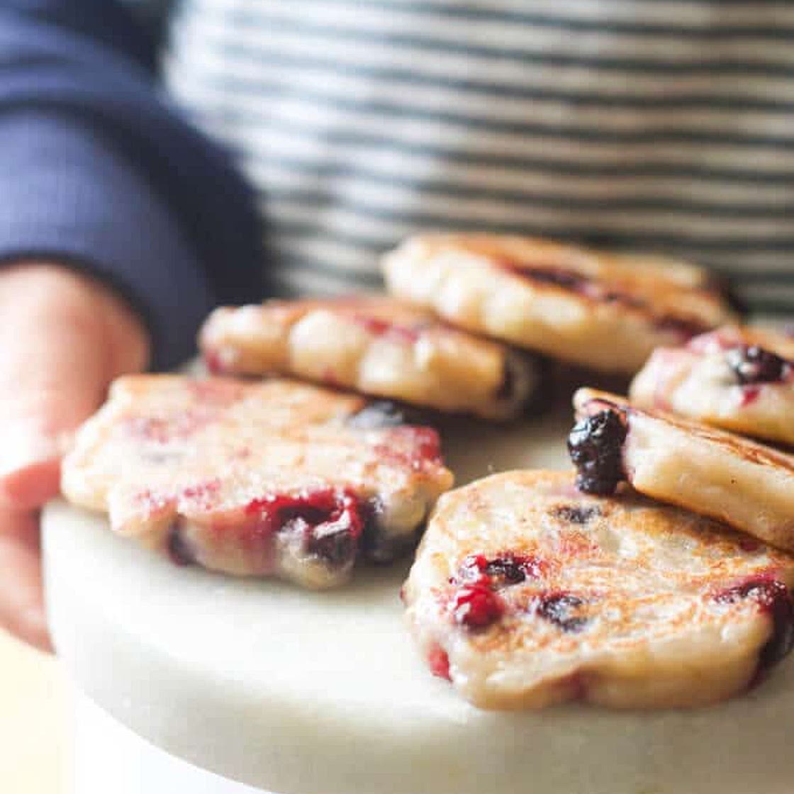 Banana and Blueberry Fritters