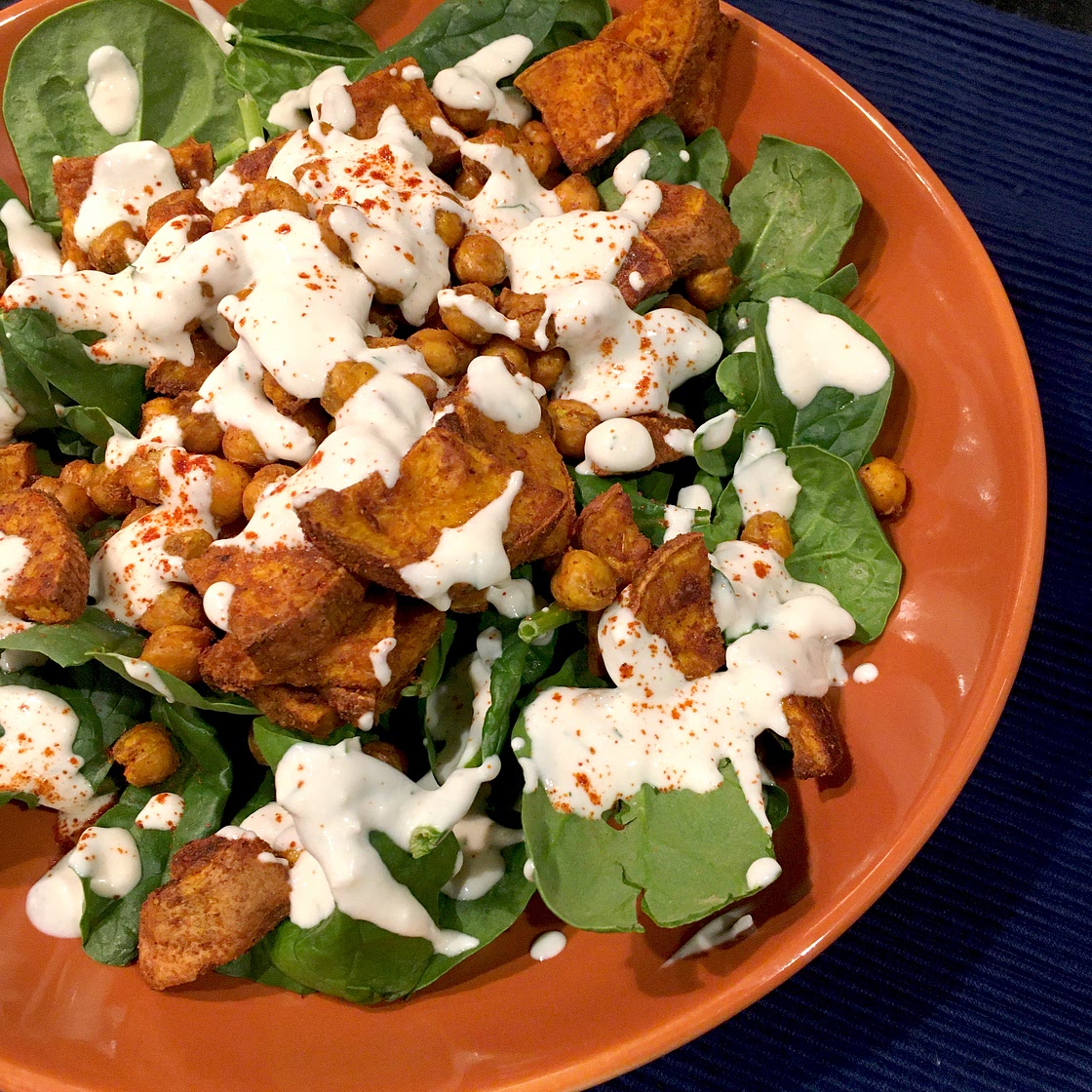 Chickpea Sweet Potato Shawarma Salad | Oldways
