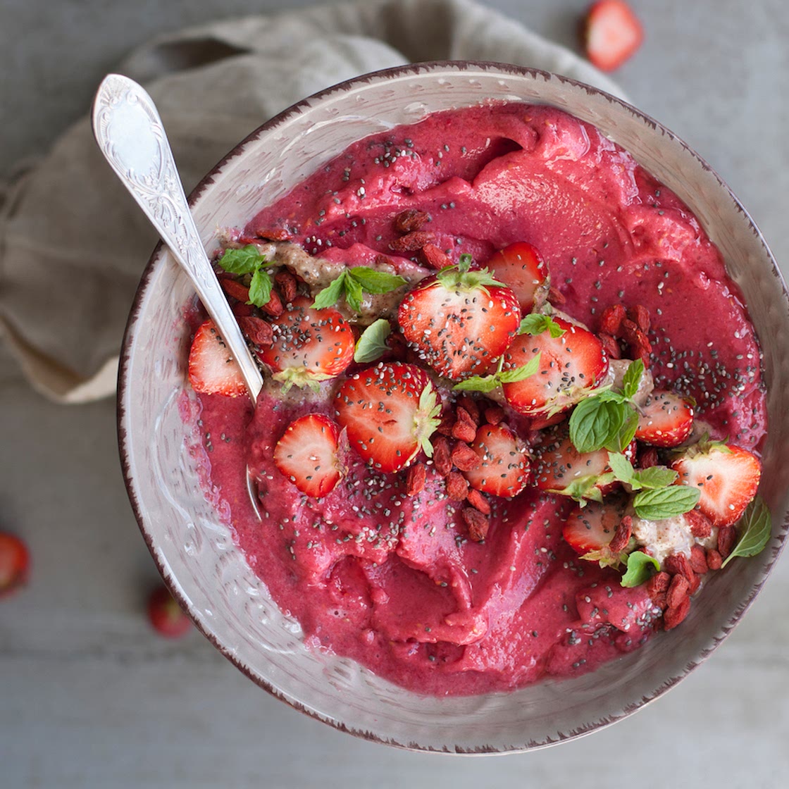 Strawberry Lemonade Breakfast Soft-Serve
