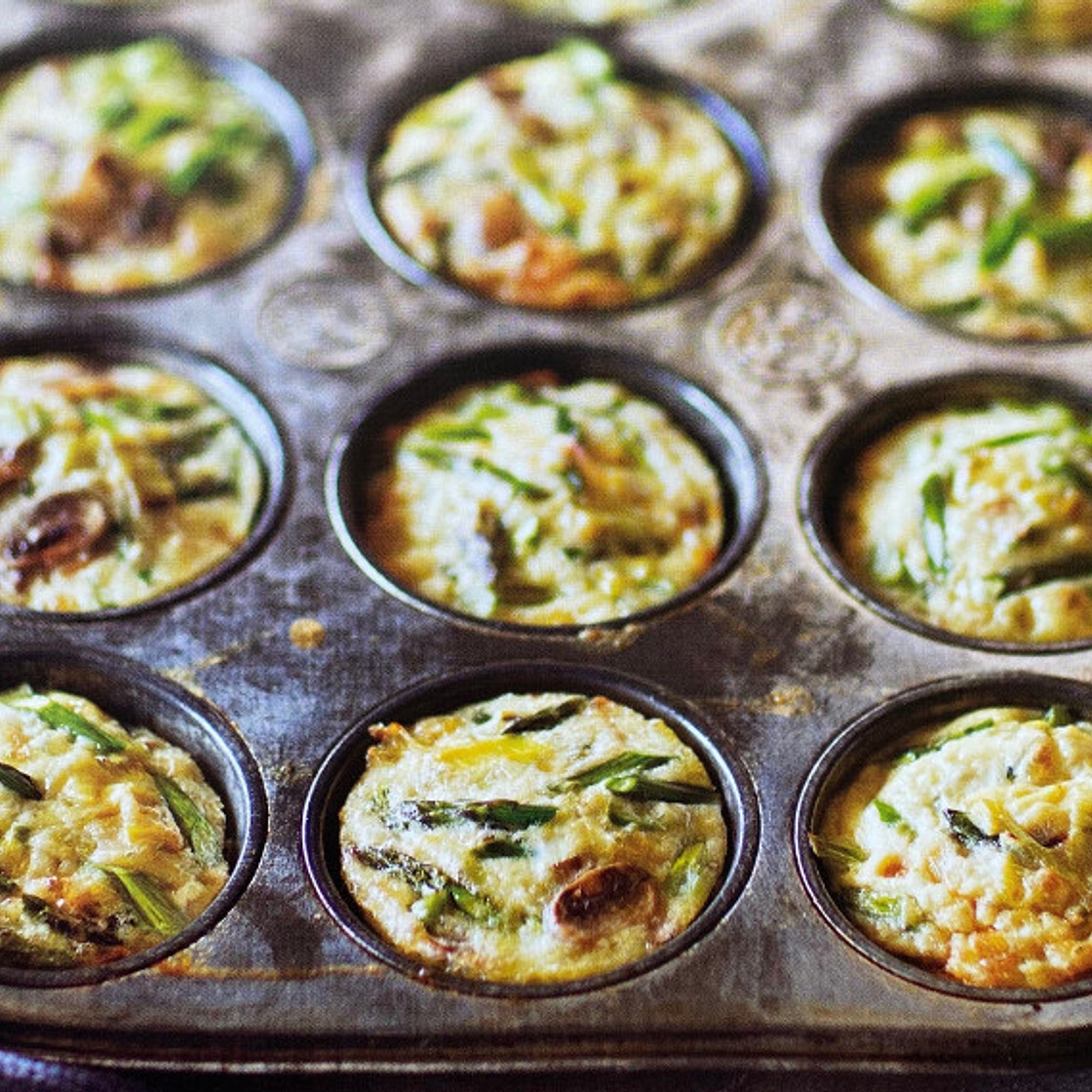 Mini Frittatas with Leeks and Asparagus