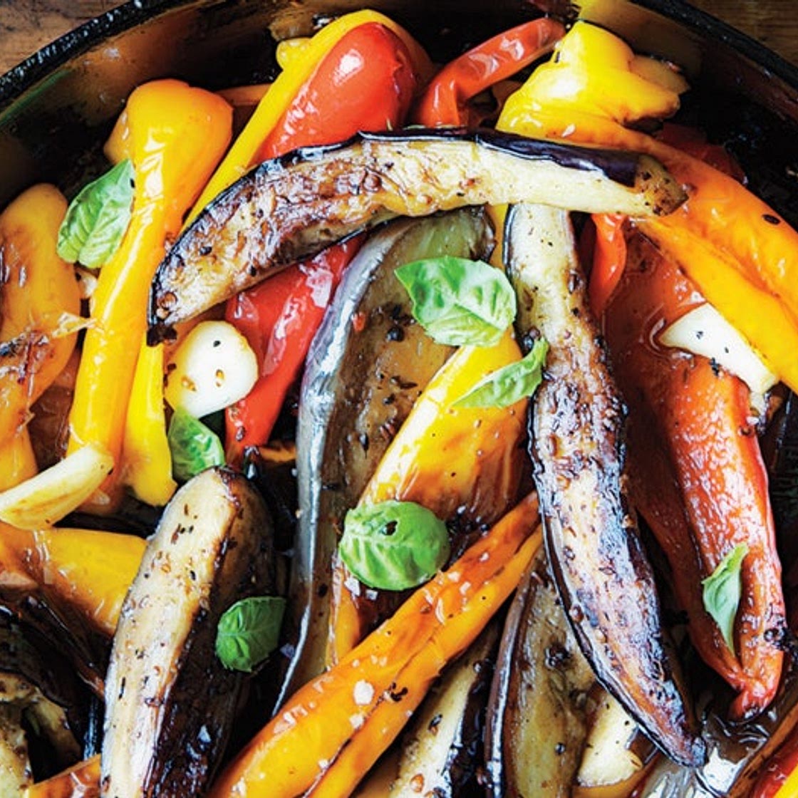 Spiced Peppers and Eggplant