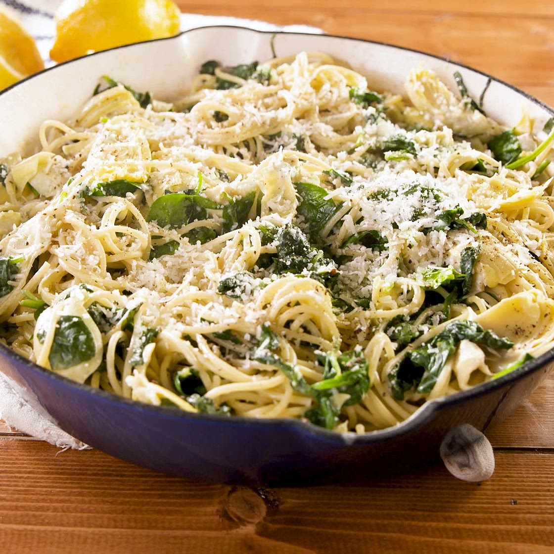Cheesy Spinach-Artichoke Pasta