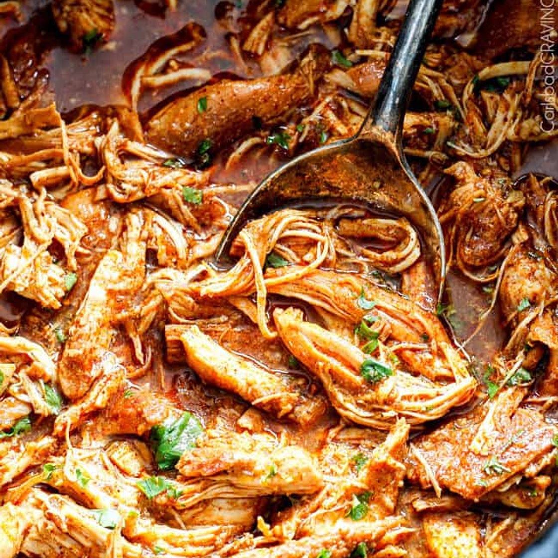 Slow Cooker Salsa Verde Honey Lime Chicken