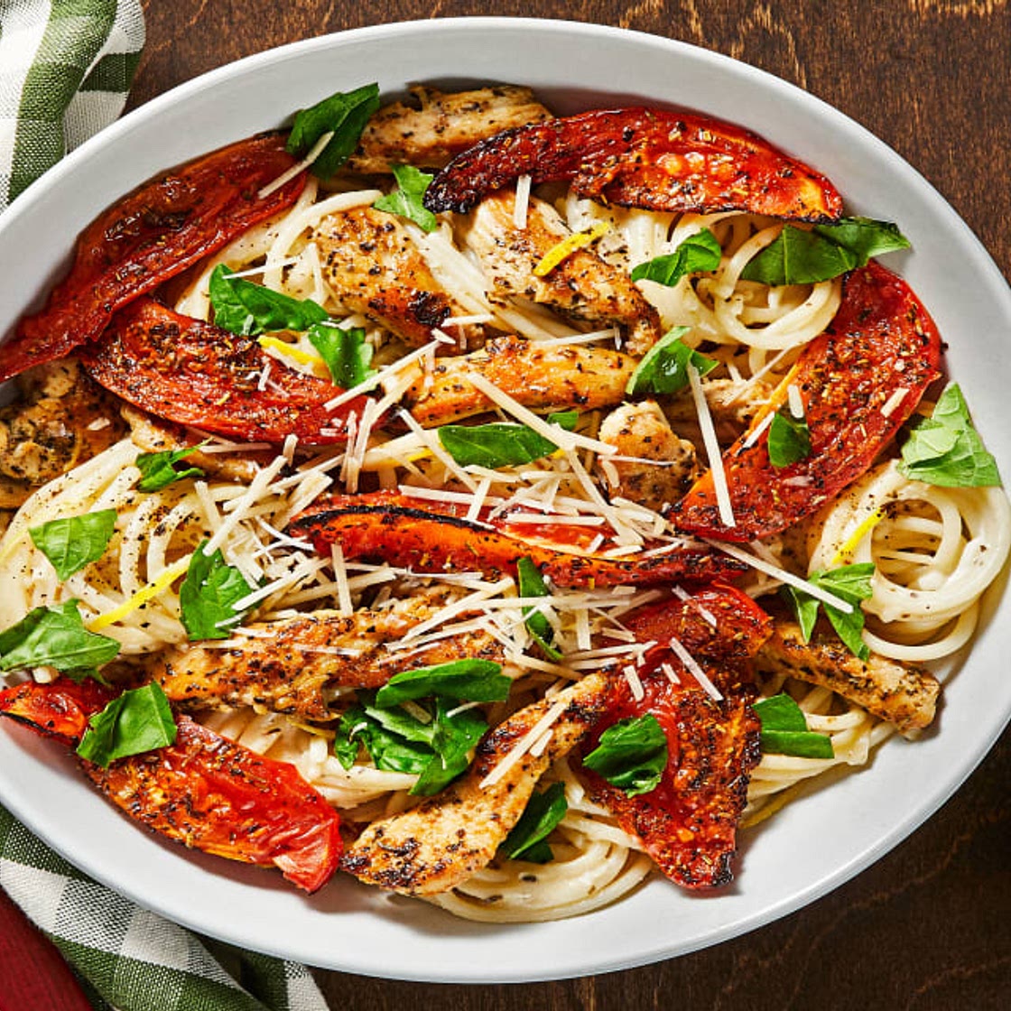 Creamy Parmesan Chicken Spaghetti Lightning Prep