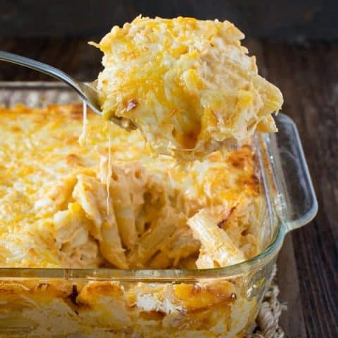 Buffalo Chicken Pasta Bake
