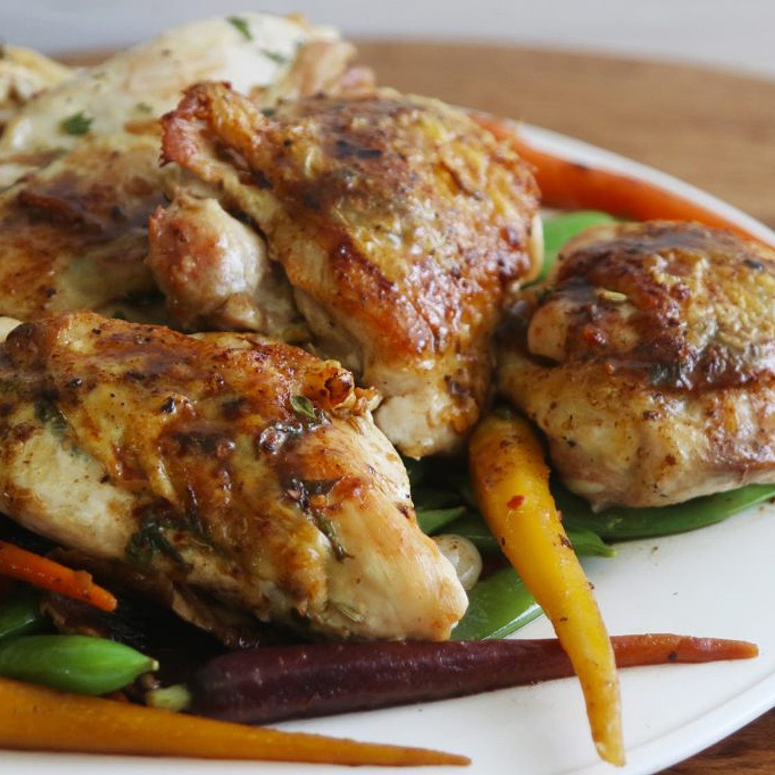 Herb Crusted Chicken and Spring Vegetables