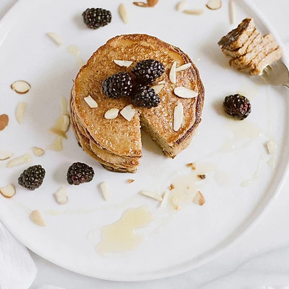 Whole Grain Banana Blender Pancakes