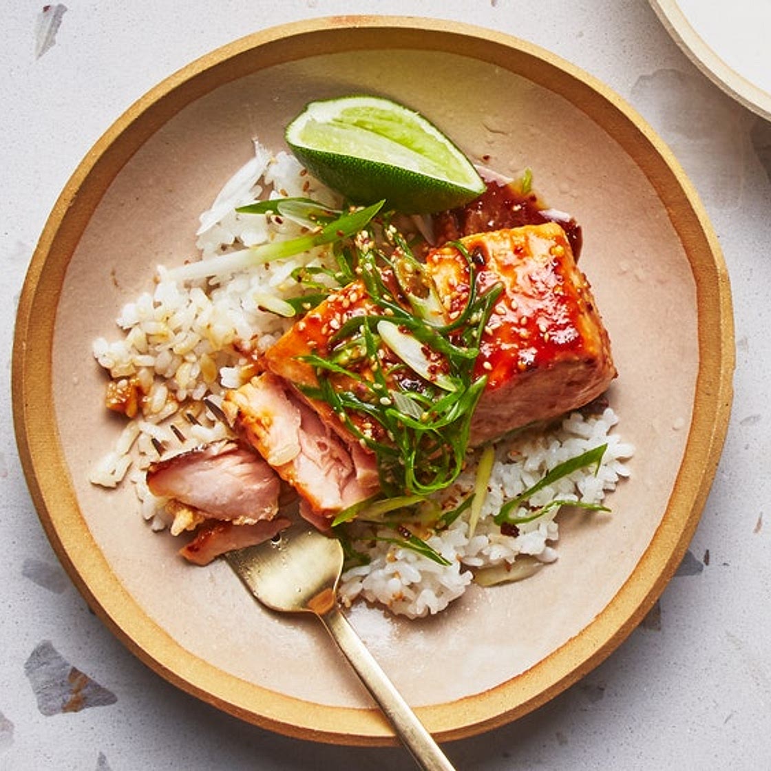 Sushi Rice with Miso-Caramel Glazed Salmon