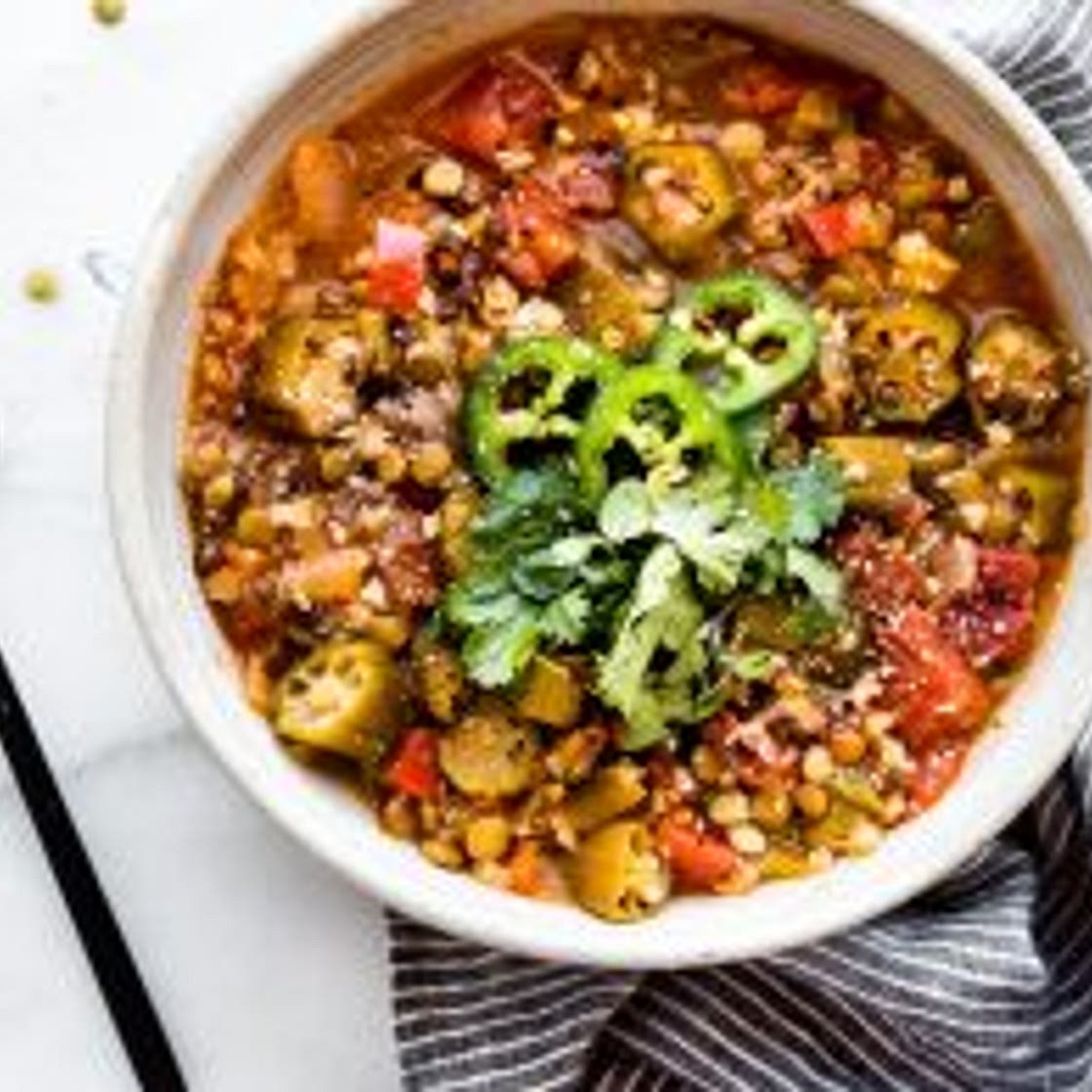 Instant Pot Lentil Gumbo {Vegan}