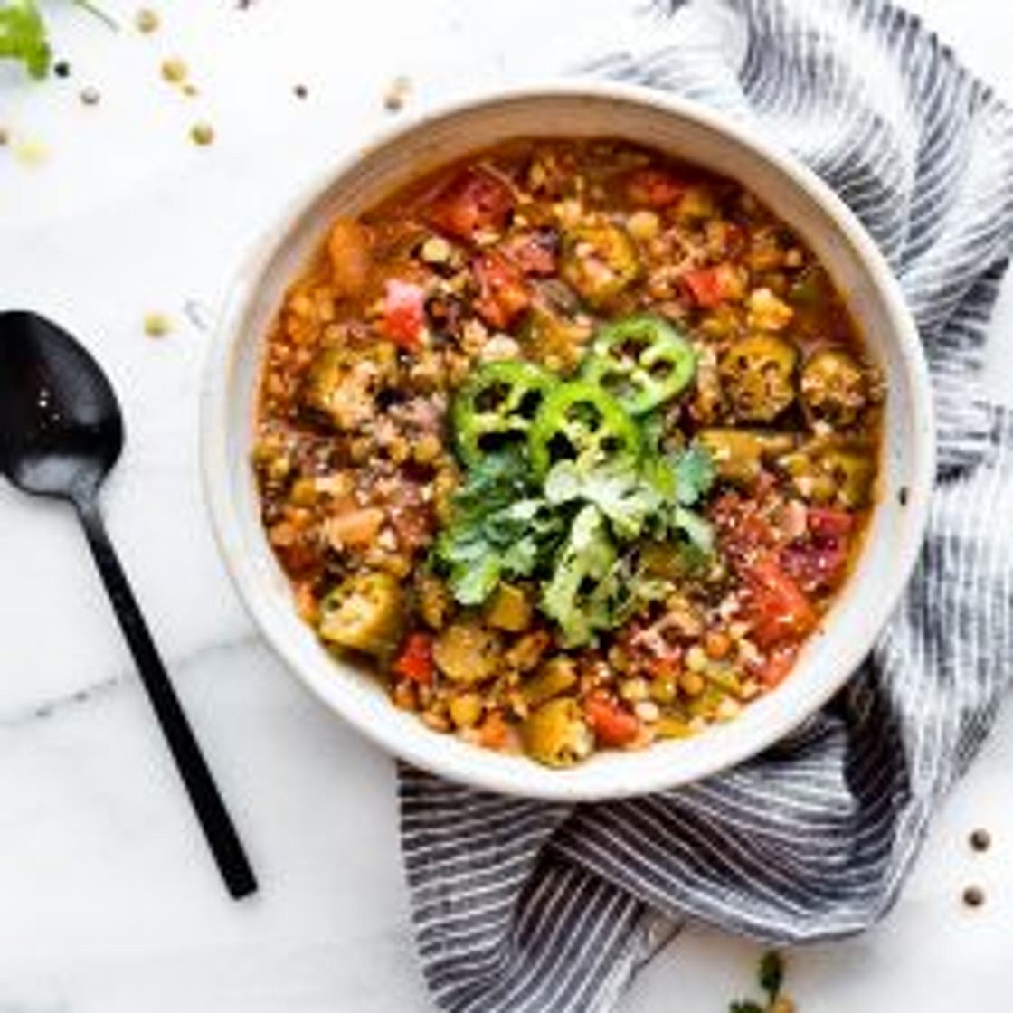 Instant Pot Lentil Gumbo {Vegan}