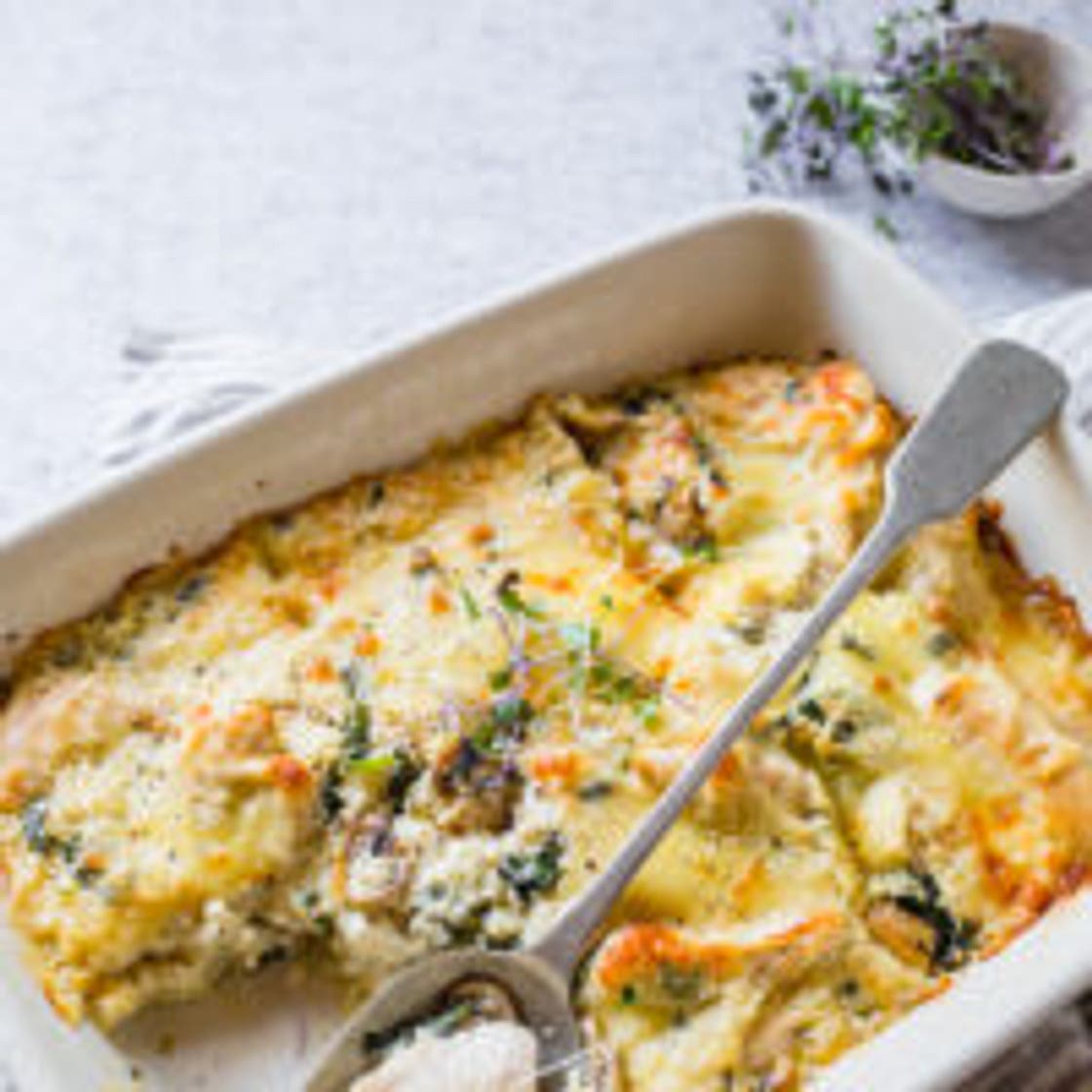 Keto chicken and mushroom casserole